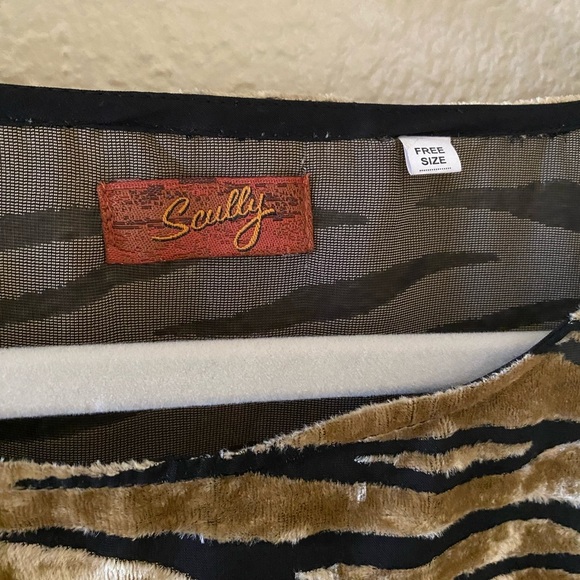 Scully Mixed Animal Print Boho Pullover Top - Picture 3 of 5